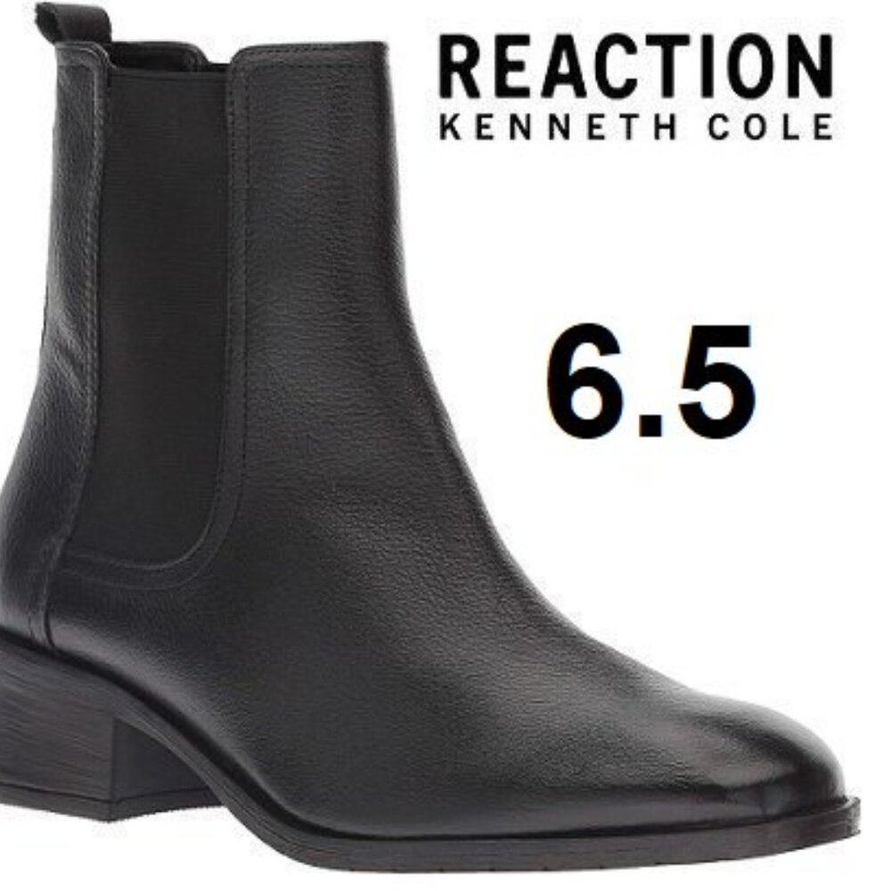 NEW - WOMEN'S KENNETH COLE REACTION SALT CHELSEA ANKLE BOOTS - SIZE 6.5 - BLACK